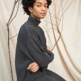Tora Organic Cotton Knitted Jumper in Grey Marl