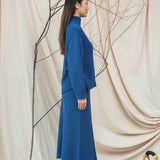 Tora Organic Cotton Knitted Jumper in Ink Blue