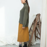 Tora Organic Cotton Knitted Jumper in Soft Khaki