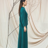 Rosalia Mohair Knitted Skirt in Pine by HANNAH BEAUMONT