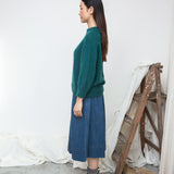 Solstice Mohair Knitted Jumper in Pine by HANNAH BEAUMONT