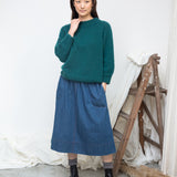 Solstice Mohair Knitted Jumper in Pine by HANNAH BEAUMONT