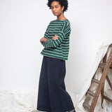 Evora Organic Cotton Corduroy Trousers in Night Sky Navy