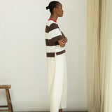 Cedar-Leigh Organic Cotton Denim Trousers in Ecru