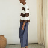 Cedar Organic Cotton Poplin Trouser in Midnight