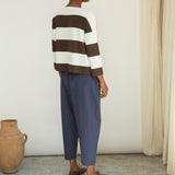 Cedar Organic Cotton Poplin Trouser in Midnight