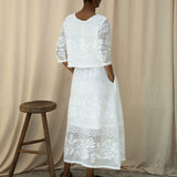 Daisy-Fay Cotton Lace Top in White by HANNAH BEAUMONT