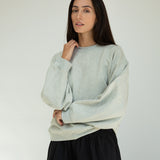 Hattie Organic Cotton Felpe Sweatshirt in Grey Marl