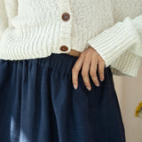 Lyla-May Linen Skirt in Midnight