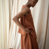 Lyla-May Linen Skirt in Russet