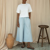 Mazu Organic Cotton Poplin Trouser in Powder Blue