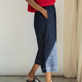 Nicole-Leigh Organic Cotton Denim Trousers in Indigo