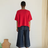 Nicole-Leigh Organic Cotton Denim Trousers in Indigo