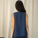 Olivia-May Linen Waistcoat in Midnight