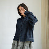 Tierra-Leigh Organic Cotton Denim Overshirt in Indigo