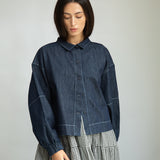 Tierra-Leigh Organic Cotton Denim Overshirt in Indigo