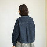 Tierra-Leigh Organic Cotton Denim Overshirt in Indigo