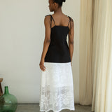 Toni-May Cotton Linen Vest in Black