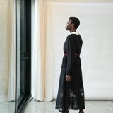 Evelyn Mohair Knitted Cardigan in Black