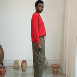Mia Mohair Knitted Jumper in Tomato