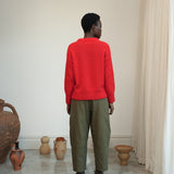 Mia Mohair Knitted Jumper in Tomato