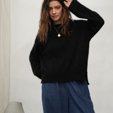 Mia Mohair Knitted Jumper in Black