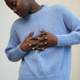 Mia Mohair Knitted Jumper in Cornflower Blue