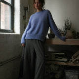 Mia Mohair Knitted Jumper in Cornflower Blue