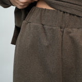 Nicky Organic Cotton Felpe Trousers in Brown Marl