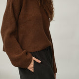 Orla Organic Cotton Corduroy Trousers in Charcoal