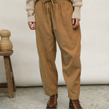 Orla Organic Cotton Corduroy Trousers in Hazelnut