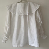 Camilla Organic Cotton Poplin Blouse in White S Preloved