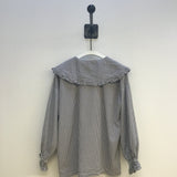 Camilla Organic Cotton Blouse in Navy & White Gingham XS Preloved