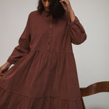 Cass Cord Dress in Rouge Size S Preloved