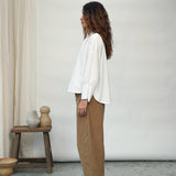 Orla Organic Cotton Corduroy Trousers in Hazelnut