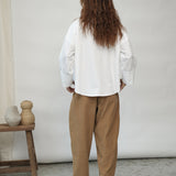 Orla Organic Cotton Corduroy Trousers in Hazelnut