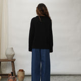 Mia Mohair Knitted Jumper in Black