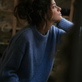 Mia Mohair Knitted Jumper in Cornflower Blue
