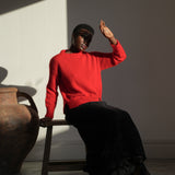 Mia Mohair Knitted Jumper in Tomato