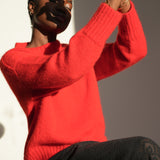 Mia Mohair Knitted Jumper in Tomato