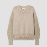 Emmy Organic Cotton Knitted Jumper in Beige Marl