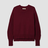 Emmy Organic Cotton Knitted Jumper in Bordeaux