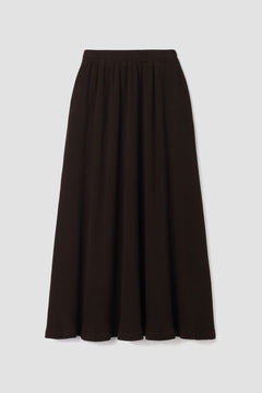 Fiona-Rae Organic Cotton Rib Skirt in Cacao