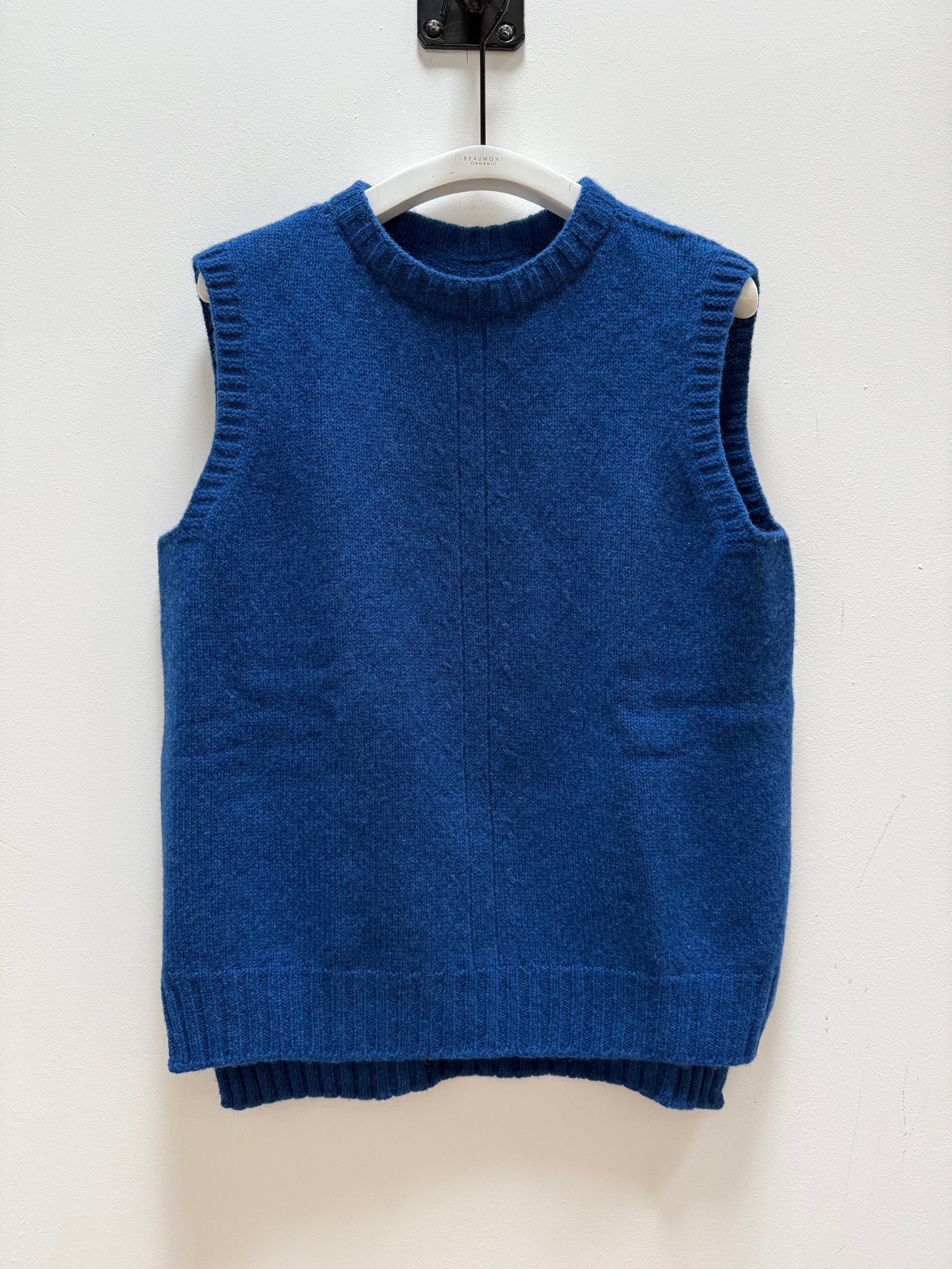 Niamh Lambswool Vest in Cobalt S Preloved