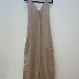 Gianna Linen Jumpsuit in Bone S Preloved