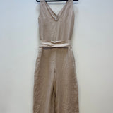 Gianna Linen Jumpsuit in Bone S Preloved