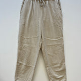 Maisie-Jane Organic Cotton Brushed Twill Trouser in Ecru M Preloved
