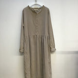 Sheila Corduroy Dress in Light Taupe M Preloved