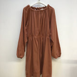 Ava-Jane Cotton Brushed Twill Dress in Cinnamon M Preloved
