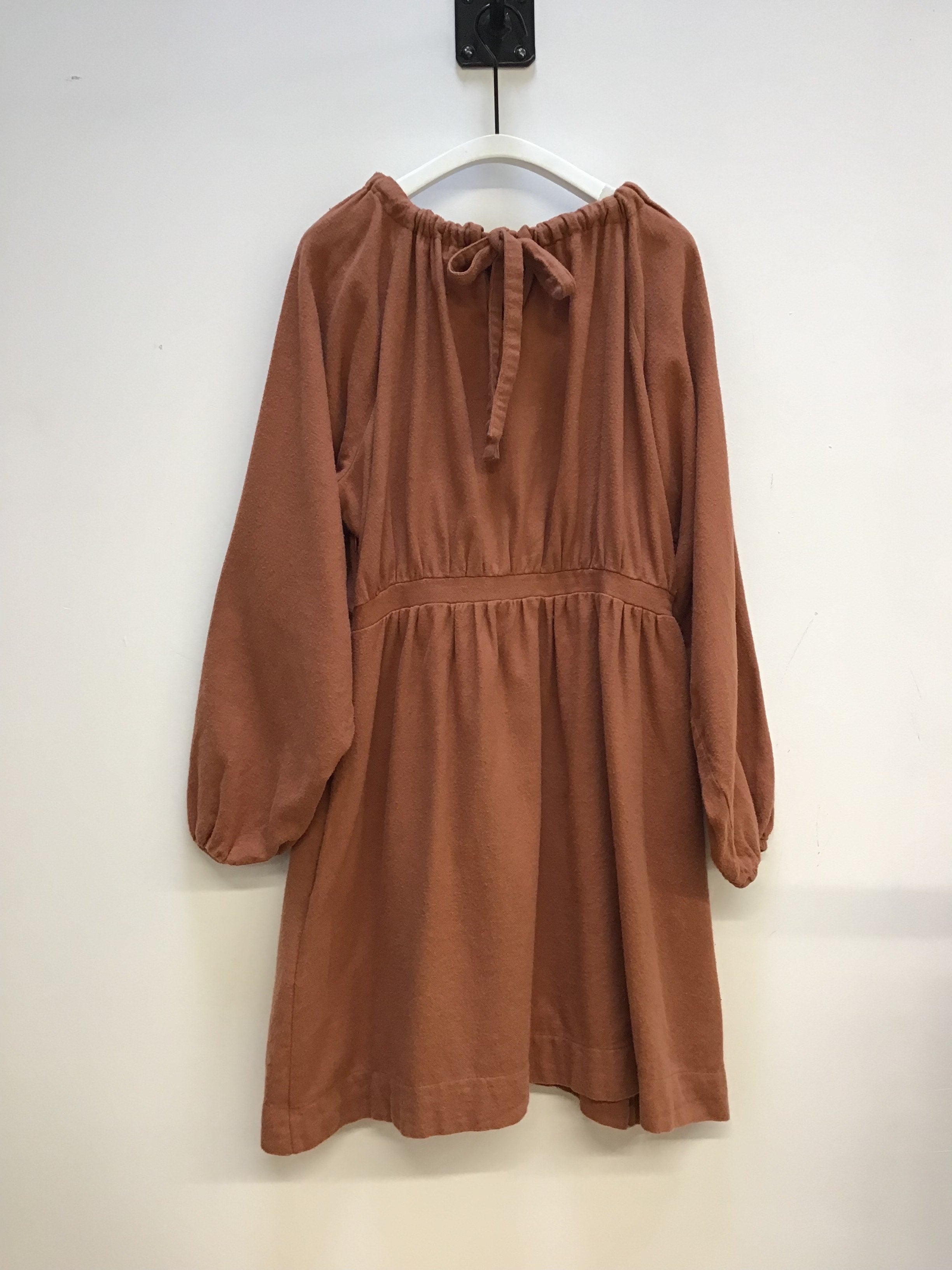 Ava-Jane Cotton Brushed Twill Dress in Cinnamon M Preloved